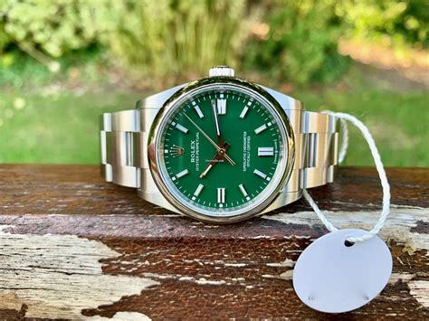 rolex 36mm oyster perpetual green|Rolex Oyster Perpetual price new.